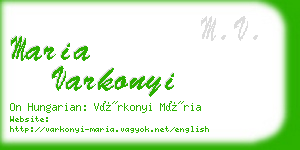 maria varkonyi business card
